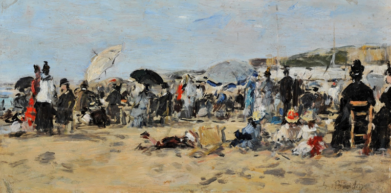 Eugène BOUDIN, Sur la plage de Trouville